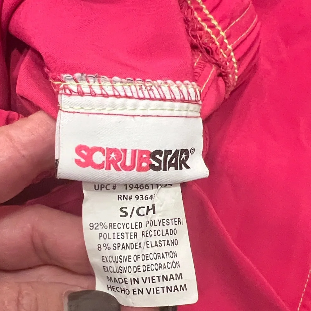 Pink Drawstring Cargo Scrubs- Pants - Picture 2 of 4